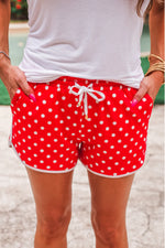 Load image into Gallery viewer, Red Polka Dot Everyday Shorts
