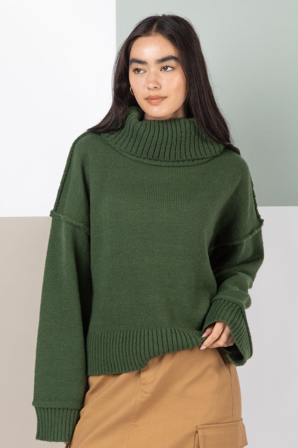 Turtleneck sweater- Moca