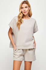 Load image into Gallery viewer, Textured Lounge wear Set- Grey
