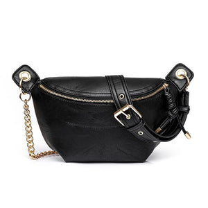 Lux sling belt bum bag-Black