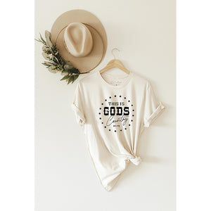 This is GODS COUNTRY graphic T-shirt- White