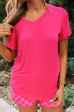 Load image into Gallery viewer, Everyday Basic Tee- Hot Pink
