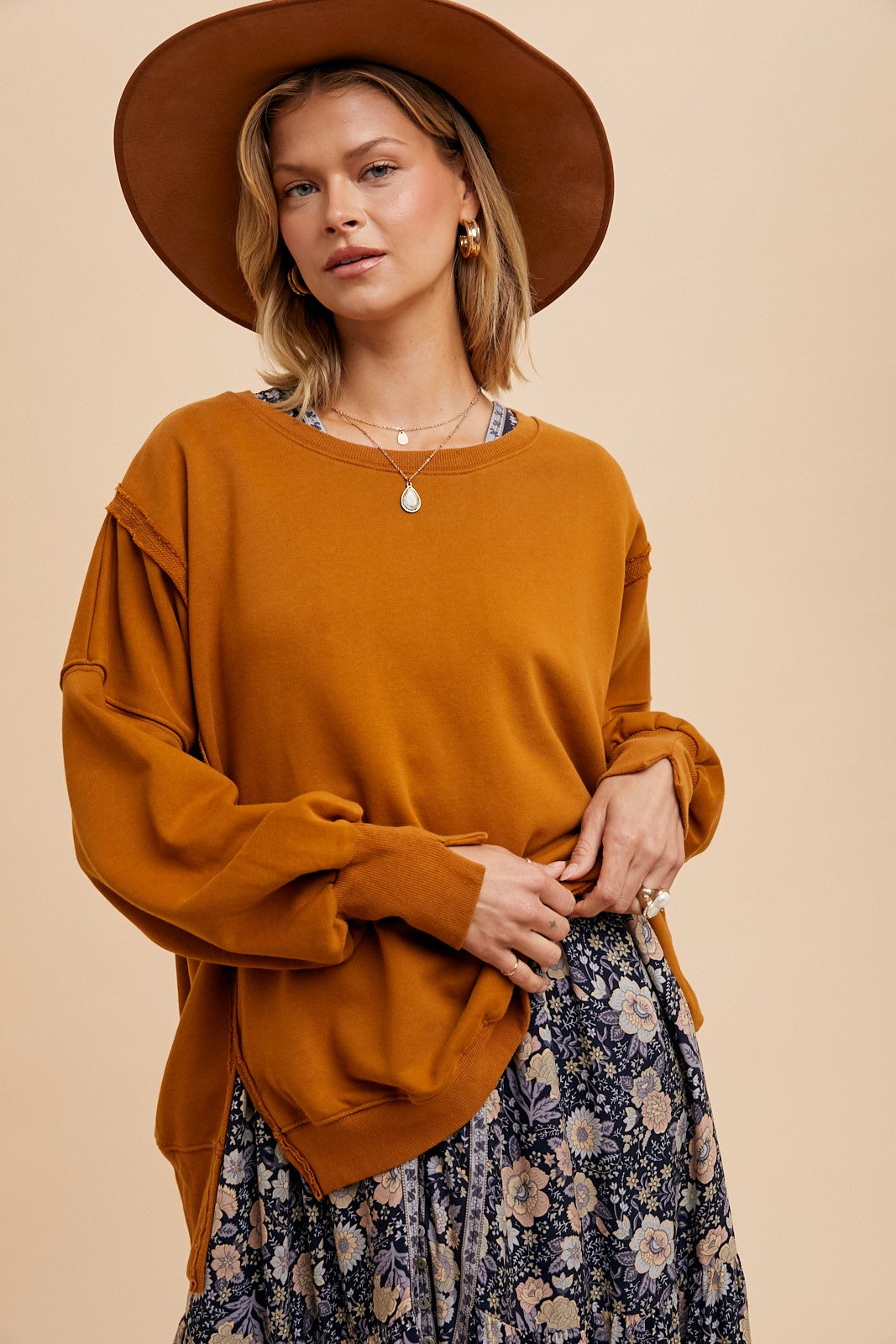 Oversized fall pullover