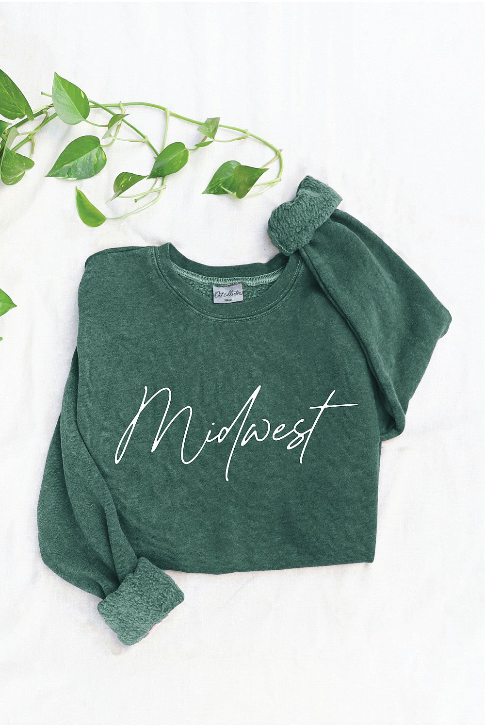 Midwest mineral graphic sweatshirt- Forest Green