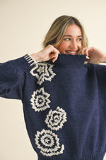 Load image into Gallery viewer, Floral Stitch sweater
