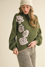 Load image into Gallery viewer, Floral Stitch sweater
