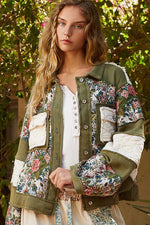 Load image into Gallery viewer, Patchwork Floral Jacket
