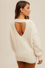 Load image into Gallery viewer, Cut out Knit Sweater
