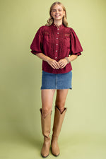 Load image into Gallery viewer, Trim Detail Blouse
