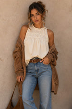Load image into Gallery viewer, Sleeveless Mock Neck Bkouse
