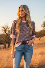 Load image into Gallery viewer, Leopard Contrast Top

