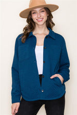 Load image into Gallery viewer, Textured Jacket-Teal
