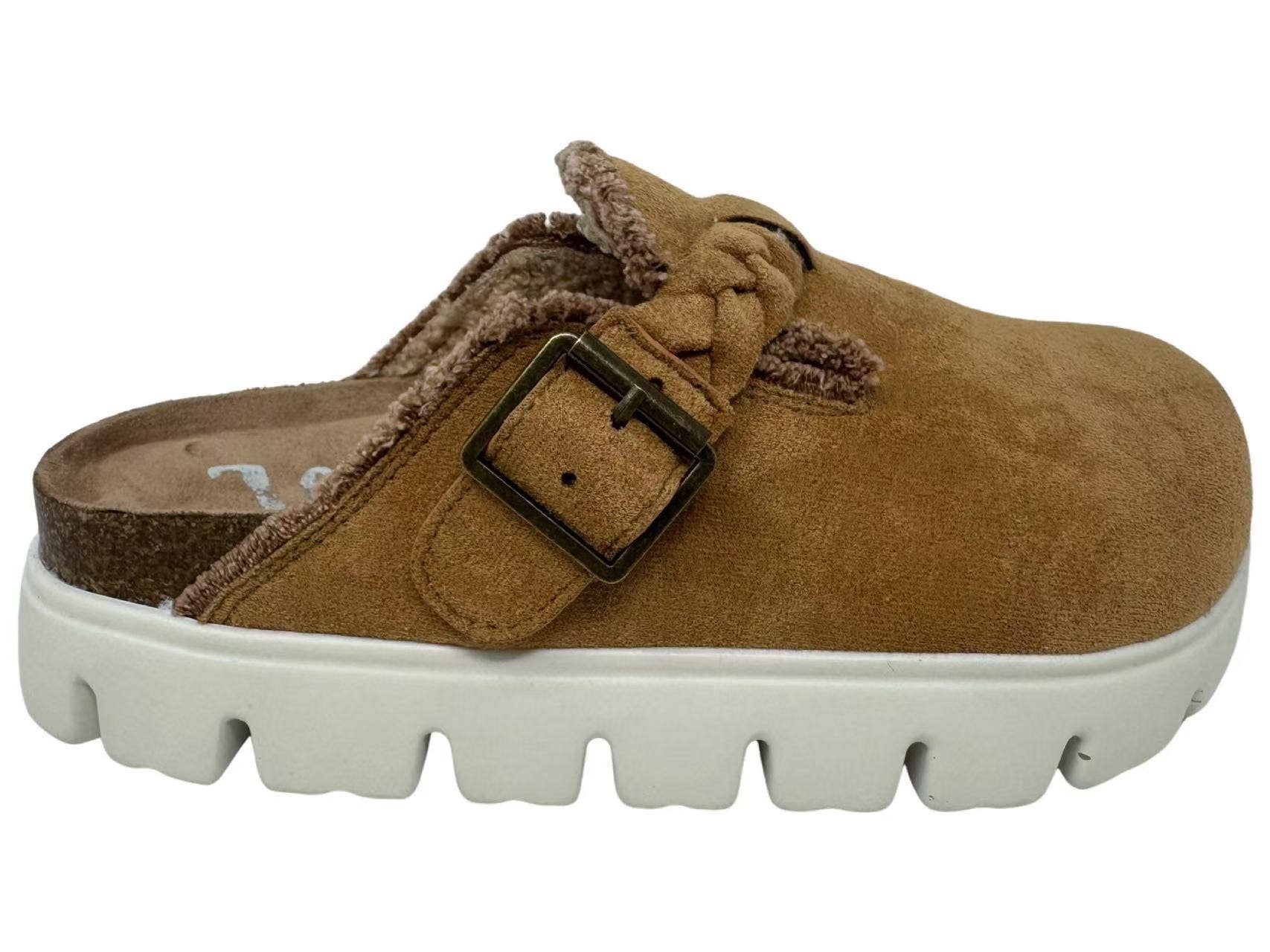 Cali Very G's Women Slip on Fun Platform Mule VGFL0090: Olive / 10
