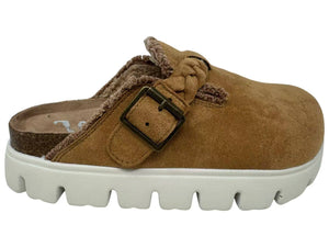Cali Very G's Women Slip on Fun Platform Mule VGFL0090: Olive / 10