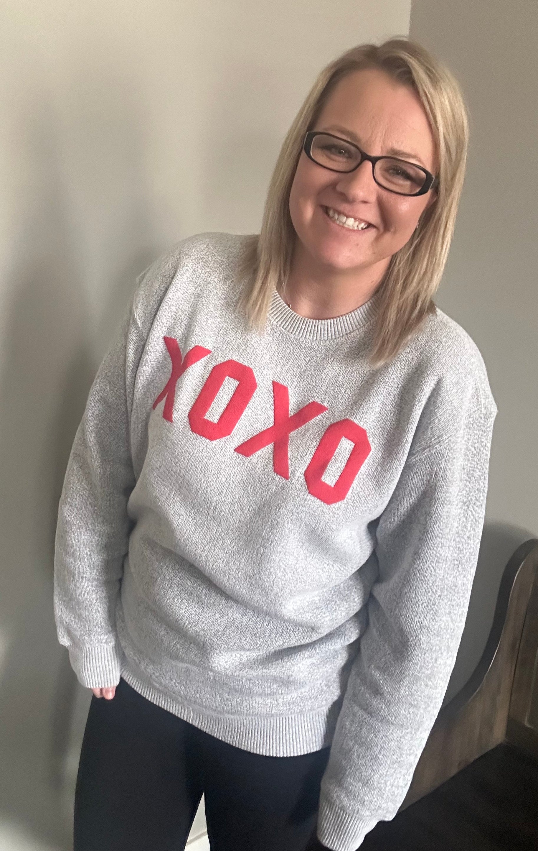 XOXO Puff Knit Sweater