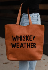 Whiskey Weather tote in Carmel