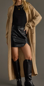 Duster Cardigan- Tan
