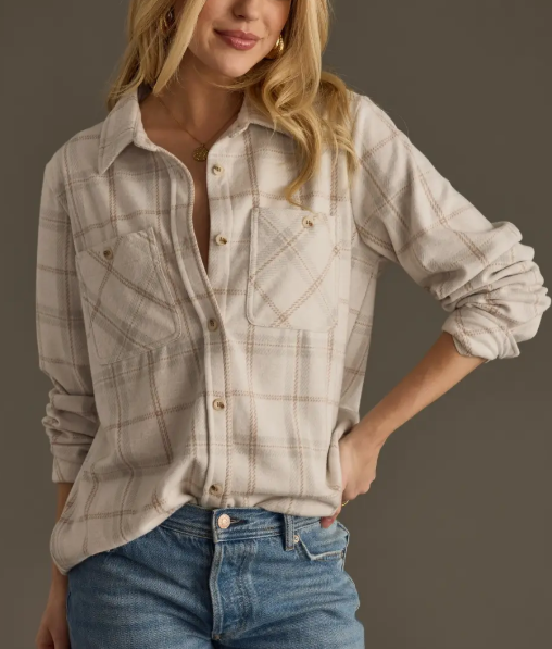 Comfort Plaid Button up