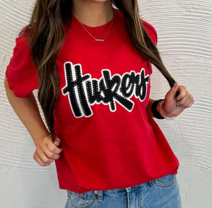 Huskers Script Tee