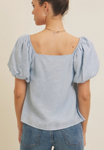 Load image into Gallery viewer, Crinkled Babydoll Blouse
