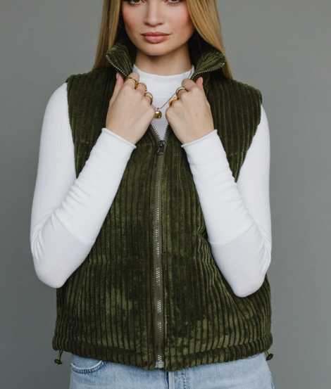 Green Corduroy Vest