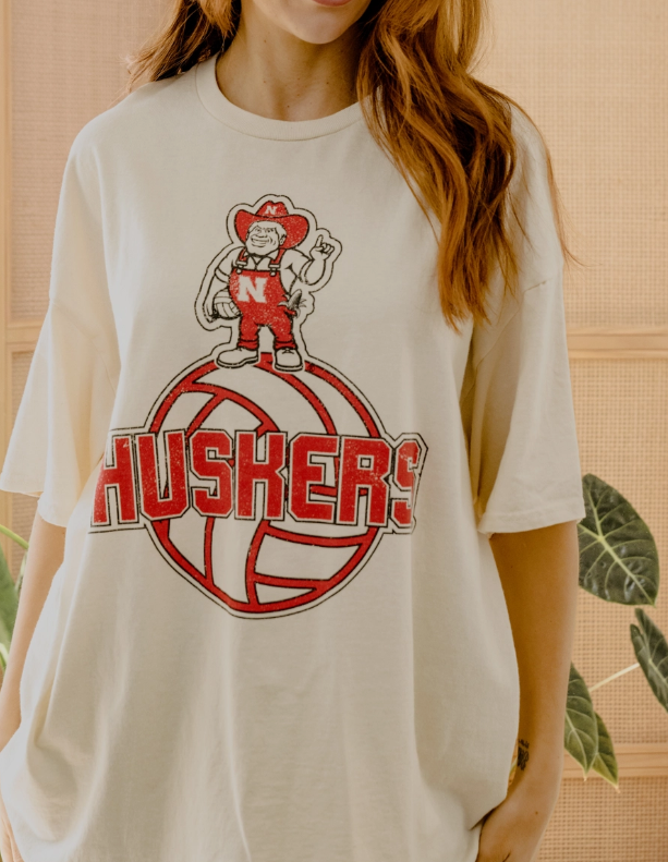 Husker Volleyball Mascott Tee