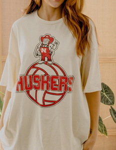 Husker Volleyball Mascott Tee