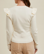 Load image into Gallery viewer, Ruffle Sleeve Sweater
