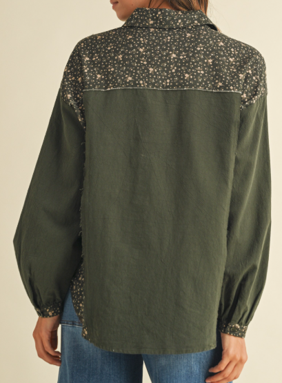Ditsy Button Down