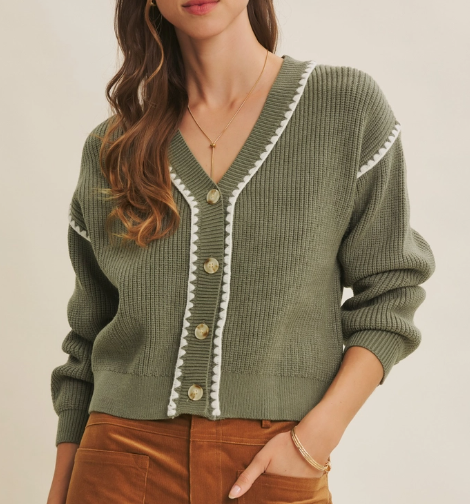 Contrast Stitch Sweater