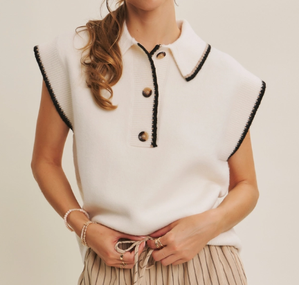Henley Sweater Vest