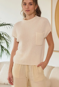 Mock Neck Sleeveless Sweater