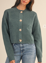Load image into Gallery viewer, Ribbed Button Cardigan
