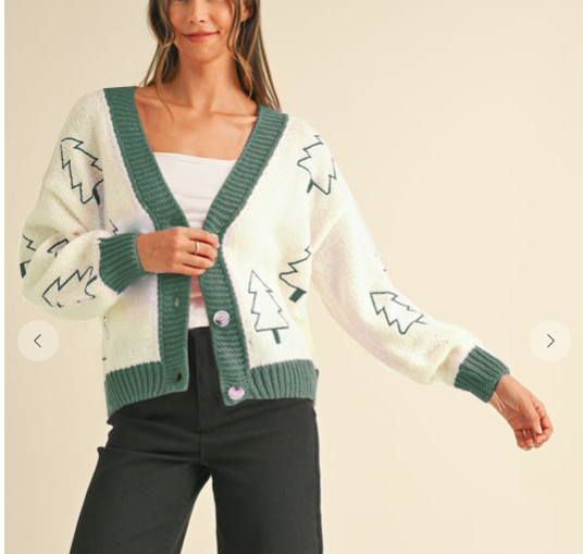 Tree Embroidered Cardigan