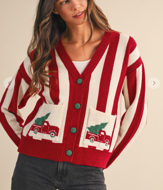 Christmas Truck Cardigan