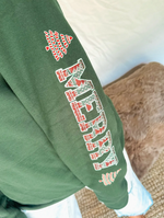 Load image into Gallery viewer, Merry Christmas Plaid Sweatshirt
