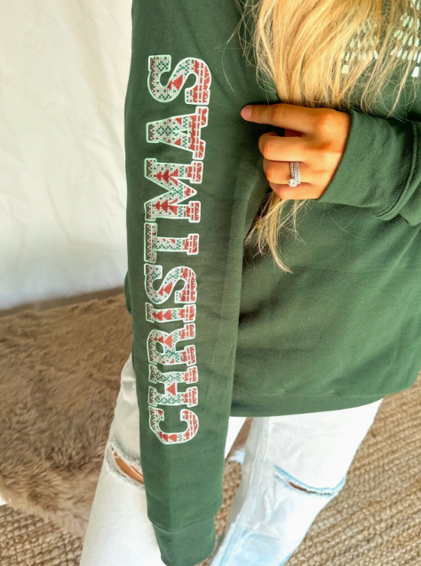 Merry Christmas Plaid Sweatshirt