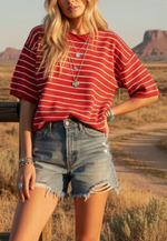 Load image into Gallery viewer, Stripe Knit Short Sleeve
