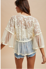 Load image into Gallery viewer, Bell Sleeve Floral Blouse
