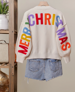 Load image into Gallery viewer, Relaxed Christmas lettering Sweater
