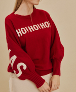 Load image into Gallery viewer, Relaxed Christmas lettering Sweater

