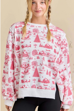 Load image into Gallery viewer, Toile print oversized Sweatshirt
