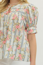 Load image into Gallery viewer, Botanical Stripe Blouse

