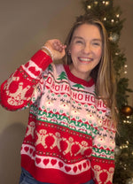 Load image into Gallery viewer, Pink Crop Christmas Sweater
