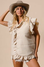 Load image into Gallery viewer, Ruffle Puff Vest
