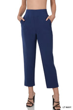 Load image into Gallery viewer, The Stretch Slacks- Light Navy
