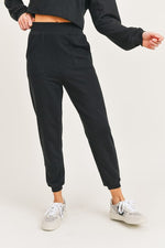 Load image into Gallery viewer, Essential Cuffed Joggers- Black
