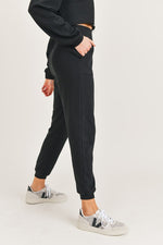 Load image into Gallery viewer, Essential Cuffed Joggers- Black
