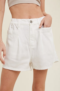 Tencel Shorts with light distressing