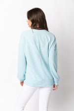 Load image into Gallery viewer, Long Sleeve Ribbed Pullover- Blue
